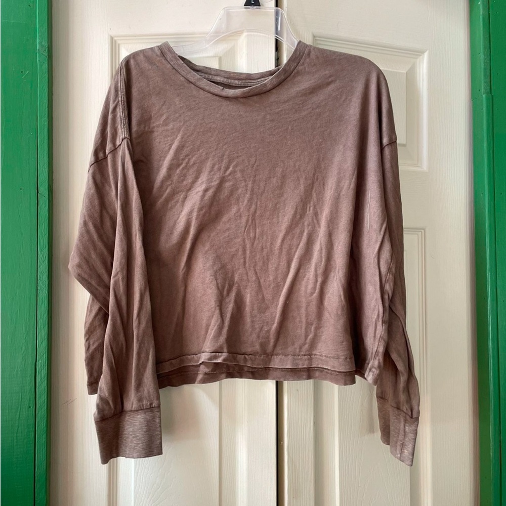 Aerie Brown Long Sleeve Sweatshirt